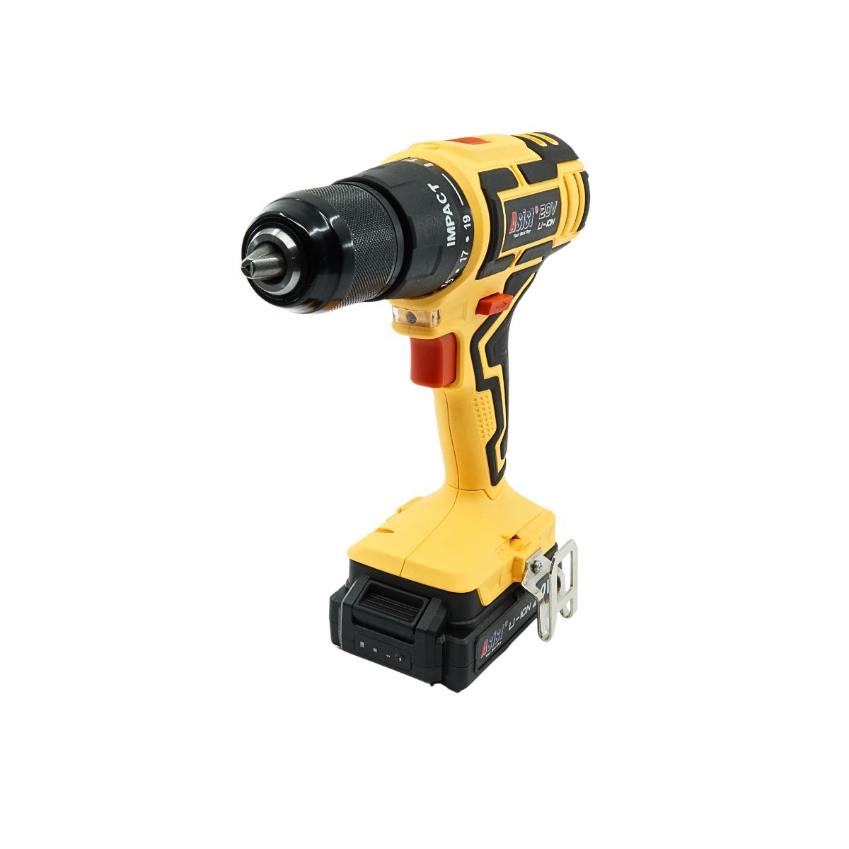 Asist AKU GANG AE2V20A-201P-BMC AKU vrtačka s příklepem 20 V, 2,0 Ah START SET
