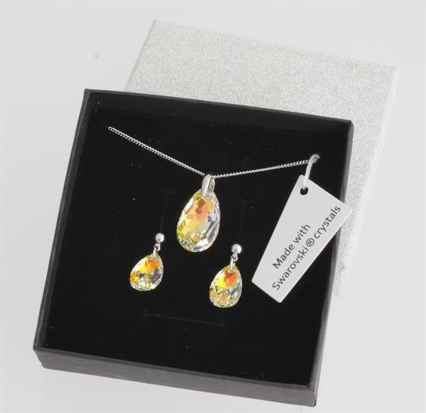 Swarovski-Crystals Sada šperků Swarovski - Kapka Crystal AB