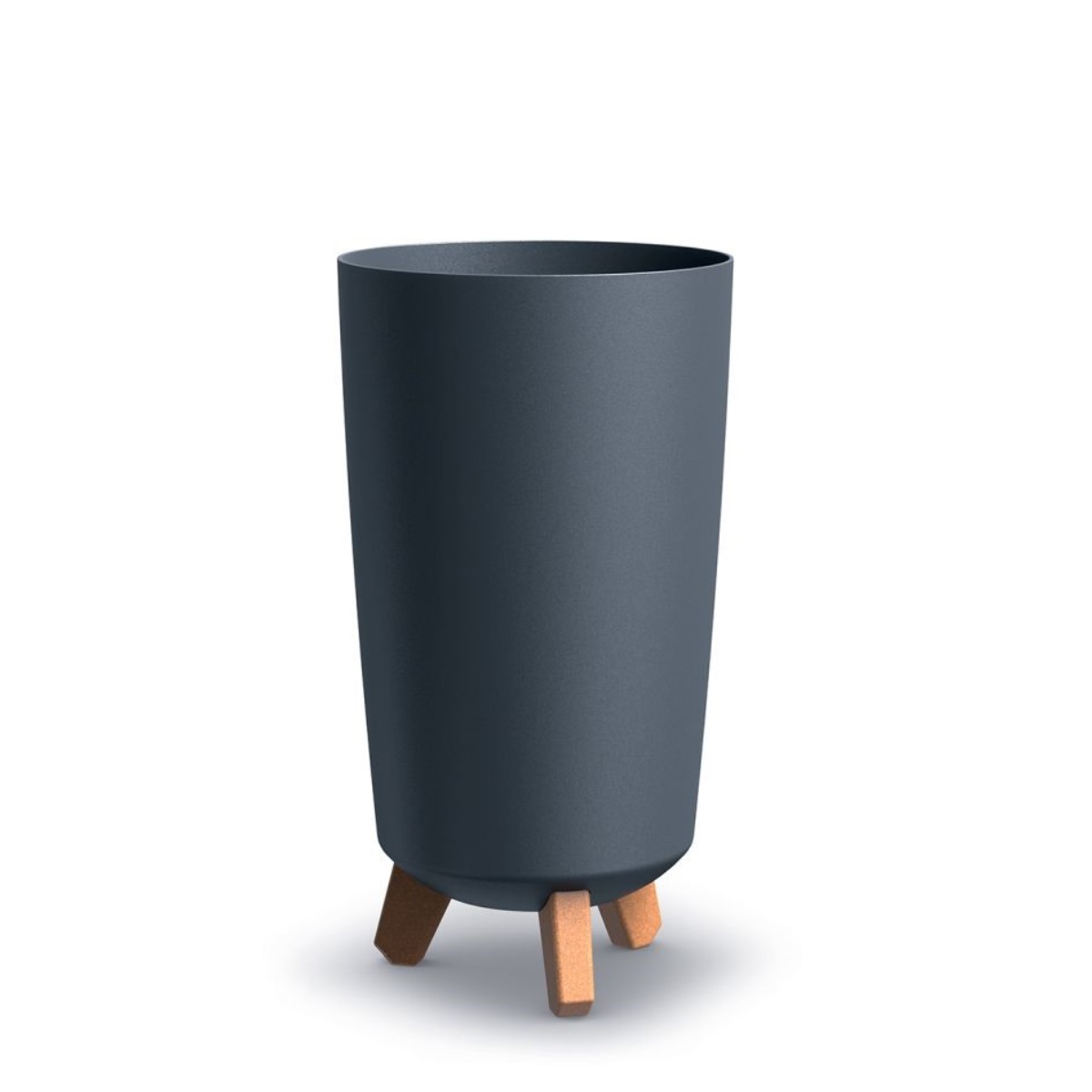 PROSPERPLAST Květináč GRACIA TUBUS SLIM 19,5cm antracit