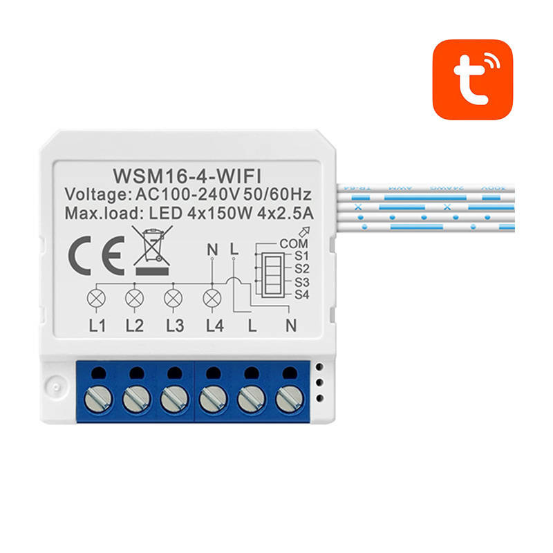 Levně Chytrý spínací modul WiFi Avatto WSM16-W4 TUYA