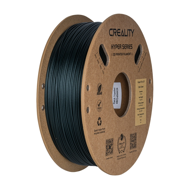 Filament creality hyper pla-cf tmavě zelený