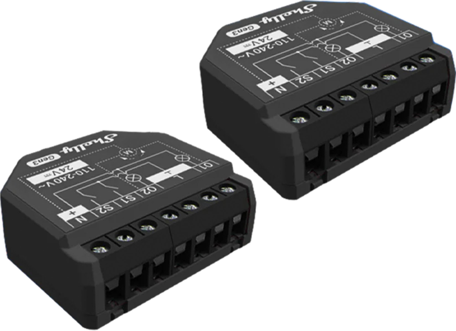 Sada 2 ovladačů Shelly 2PM Gen3 WiFi/Bluetooth