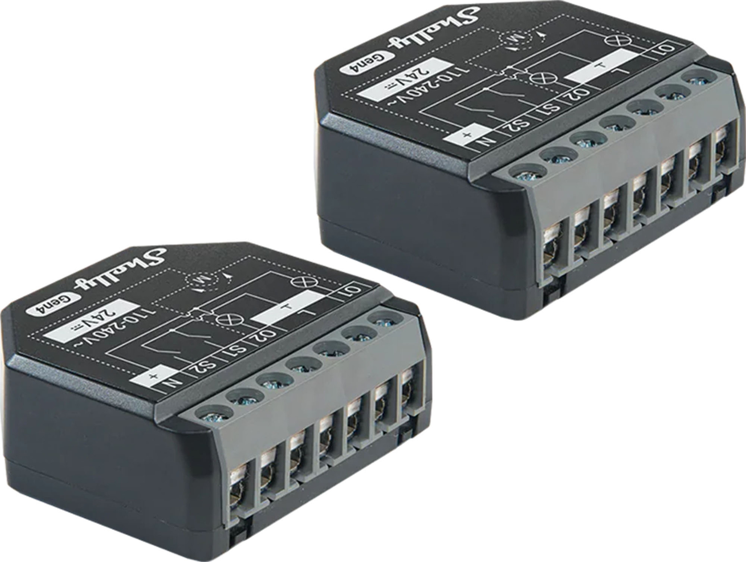 Sada 2 ovladačů Shelly 2PM Gen4 Zigbee/Matter