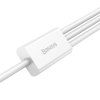 Kabel USB 3v1 Baseus Superior Series, USB na micro USB / USB-C / Lightning, 3,5 A, 1,5 m (bílý)  Baseus