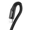 Baseus Pružinový kabel Lightning 1m 2A - černý
