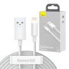 Sada datových kabelů Baseus Simple Wisdom s USB na Lightning (2ks/Set）1.5m - bílý