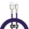 Kabel USB pro Lightning Baseus Cafule, 2,4 A, 1 m (fialový)