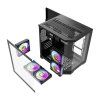 Počítačová skříň Darflash FT350 + 5 ventilátorů aRGB (černá)