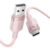Kabel USB 2.0 A na USB-C 3A Vention CTNPH 2M (růžový)