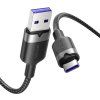 Kabel USB 2.0 A na USB-C 6A Vention CTOBF 1M (černý)