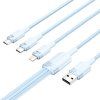 Kabel USB 2.0 A na 3v1 3A Vention CTPLG 1,5M (modrý)