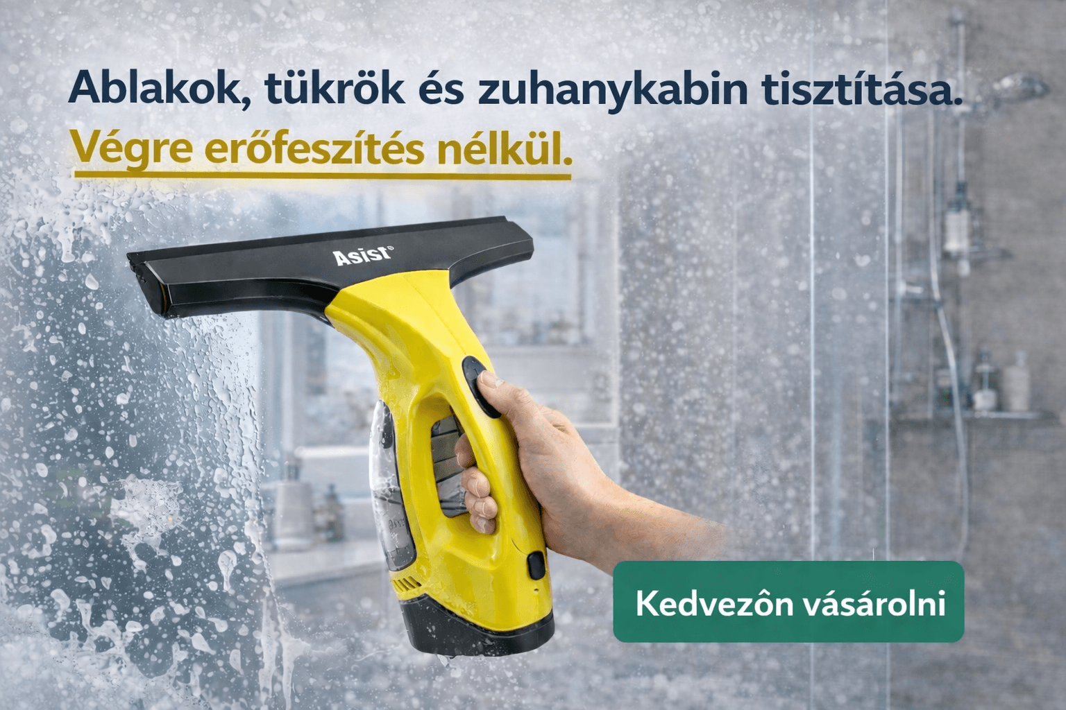 egyedülálló akkumulátoros ablaktisztítót
