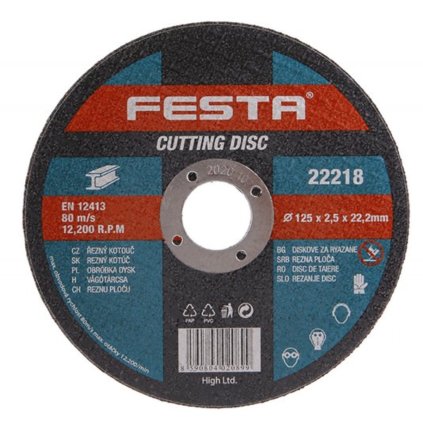 FESTA vágókorong fémhez 125x2.5x22.2mm