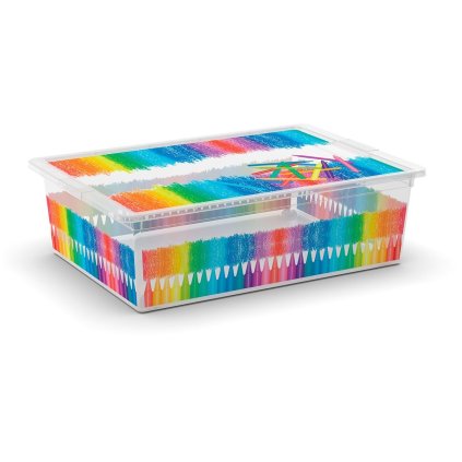 C-BOX L 27l tárolódoboz, műtárgyakkal