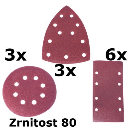 P80 csiszolópapír - 12 darabos készlet az AE3VK20DN ASIST AE3A041-hez
