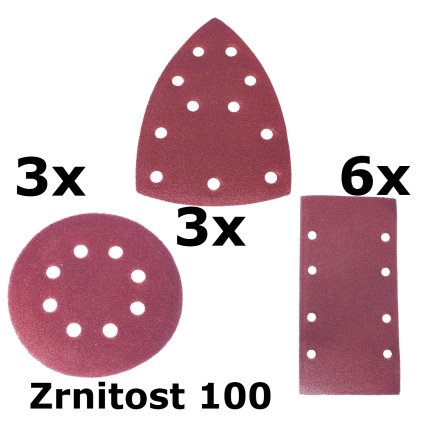 P100 csiszolópapír - 12 darabos készlet az AE3VK20DN ASIST AE3A042-hez