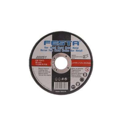 FESTA vágókorong fémhez 115x1.6x22.2mm