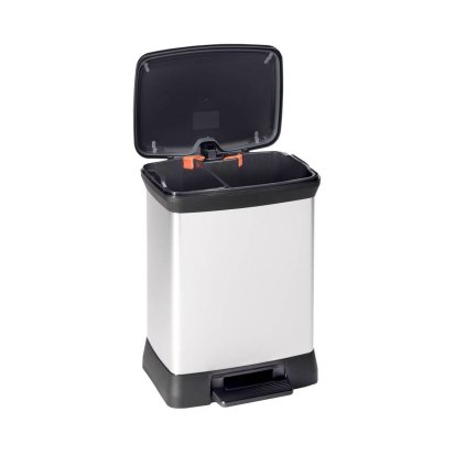 Hulladékgyűjtő Deco kuka ezüst 18L+10L