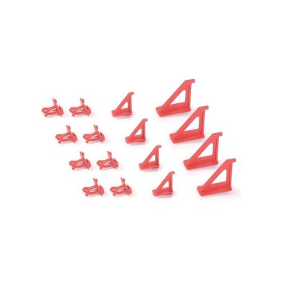 BINEER HOOKS tartókonzolok készlet panelek rögzítéséhez, piros, 16 db