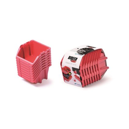 Tárolódoboz készlet 8db BINEER SHORT 144x118x84 mm piros