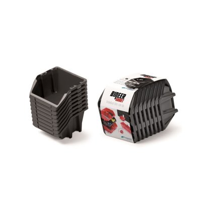 Tárolódoboz készlet 8db BINEER SHORT 144x118x84 mm fekete