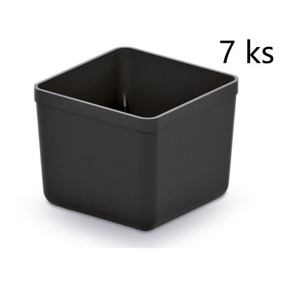 7 darabos műanyag szerszámos doboz készlet UNITE BOX 55x55x165 fekete