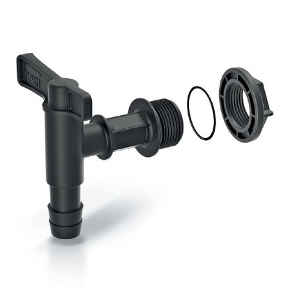 Csaptelep esővizes hordóhoz CANTAP 1 fekete