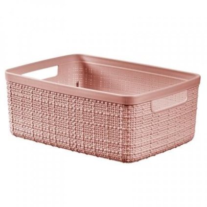 Tárolókosár JUTE S, rózsaszín