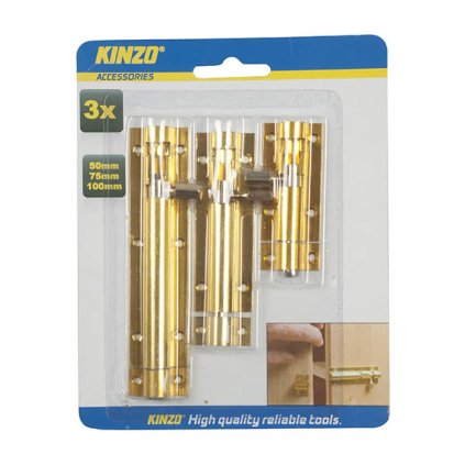 Ajtódugó sárgaréz KINZO 79755, 3 db