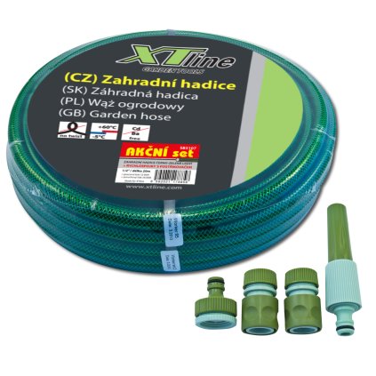 XTLINE kerti tömlő 1/2" 20 m + készlet locsolóval SB6100B