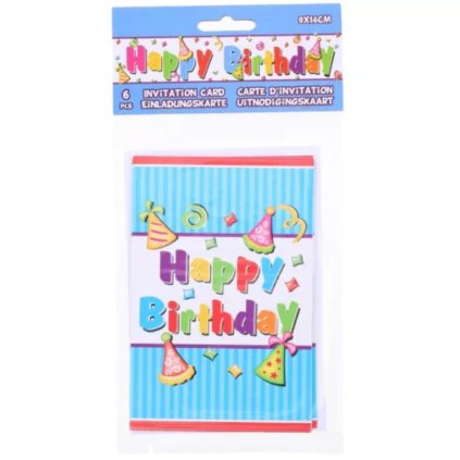 Meghívó születésnapi partira 6db