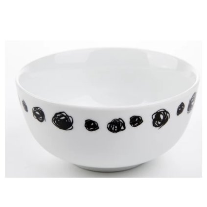 Salátástál 14 cm Asterico fehér mintával