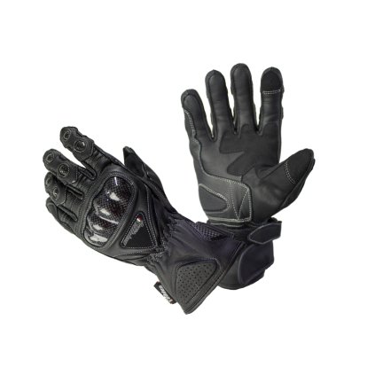 Moto CAP bőrkesztyű hosszú fekete M