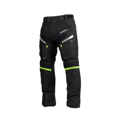 Férfi moto nadrág FIORANO textil fekete/zöld 3XL