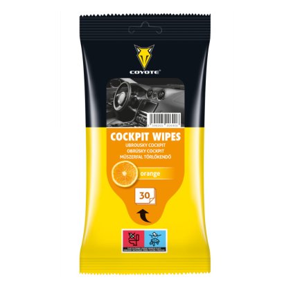 COYOTE Törlőkendők Cockpit narancssárga 30 db