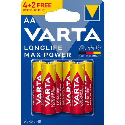 VARTA Longlife Max Power 4+2 AA Egyetlen buborékcsomagolású elem