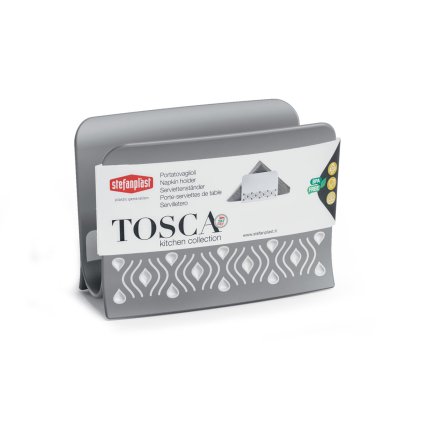 Műanyag szalvétatartó Tosca fehér/szürke