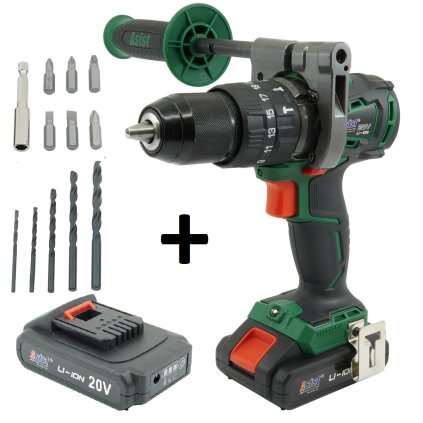 Szénmentes akkumulátoros fúrógép 20V / 2x 2Ah impact ASIST AE2V20B-202-BMC-2