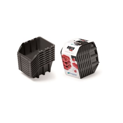 Tárolódoboz készlet 8db BINEER LONG SET 160x98x70mm, fekete