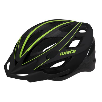 WISTA HardShell kerékpáros sisak fekete/zöld L/XL (58-61 cm)
