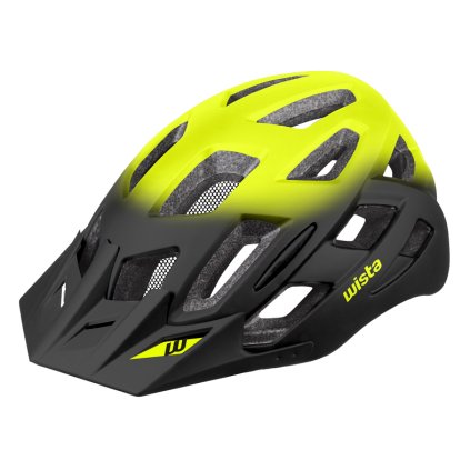 Kerékpáros sisak WISTA In-mold sárga/fekete L/XL(58-61 cm)