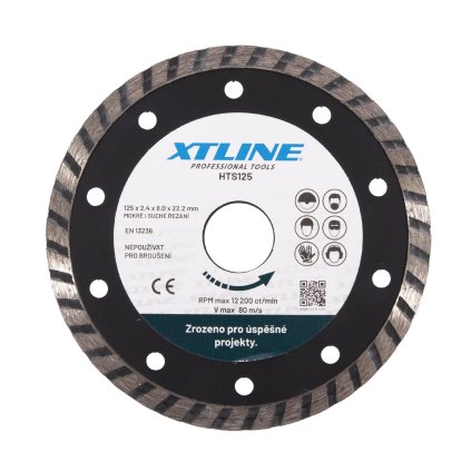 Diamantový kotúč turbo - 125x2,4x22,2 mm
