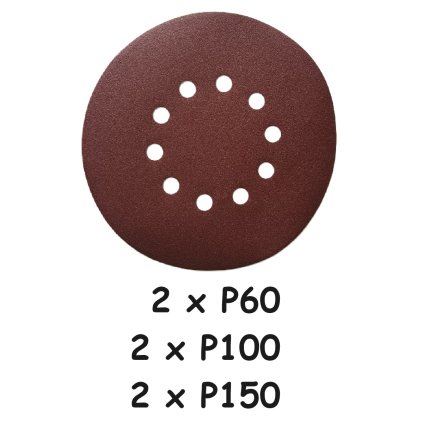 Sada brúsnych papierov - 2xP60, 2xP100, 2xP150 pre AE3S88
