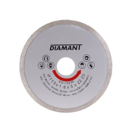 Kotúč diamantový DIAMANT 115x1.8x22.2mm plný