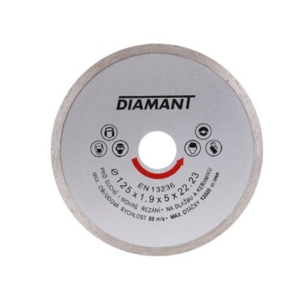 Kotúč diamantový DIAMANT 125x1.9x22.2mm plný