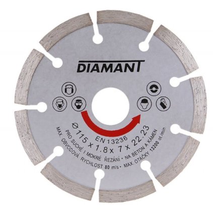 Kotúč diamantový DIAMANT 115x1.8x22.2mm segment