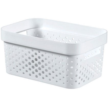 Úložný box INFINITY 4,5l recyklovaný plast biely