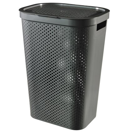 Kôš na špinavú bielizeň INFINITY 59L recyklovaný plast tmavosivý