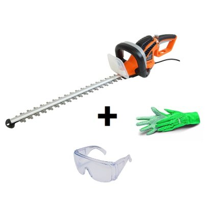 Nožnice na živý plot 620W/550mm s otočnou rukoväťou+ ZADARMO rukavice a ochranné okuliare (Poškodený obal Nie)