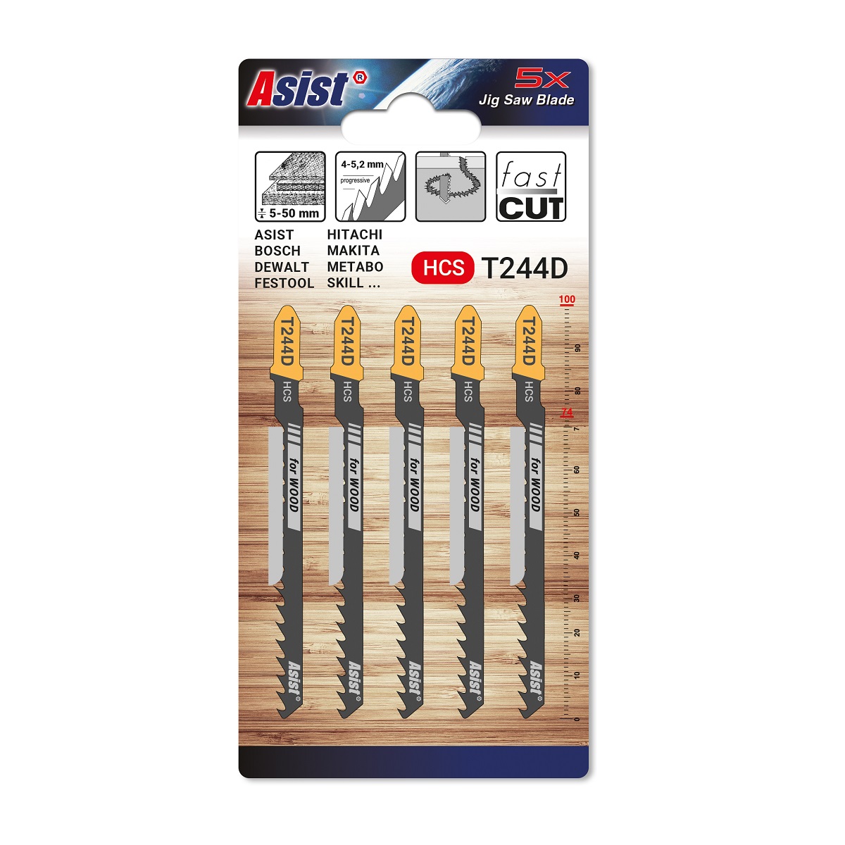 ASIST Plátky do pilky na drevo sada 5ks
